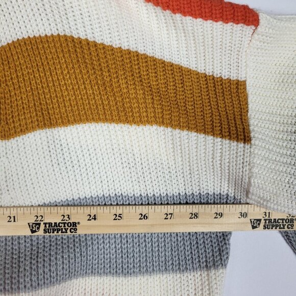 Miss Sparkling Striped Cardigan Women's 2XL Orange Long Lines Pumpkin Patch Fall - Picture 8 of 8